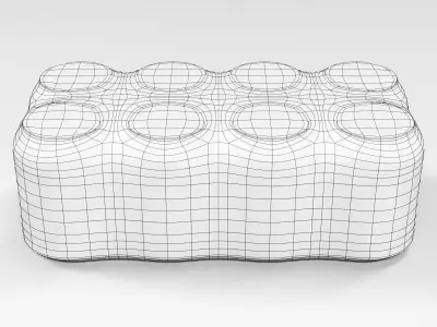 8 pack 250ml - 25cl  beer can shrinkwrap 3D model