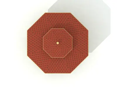  3D Hexagon Wood Gazebo 001 3D model