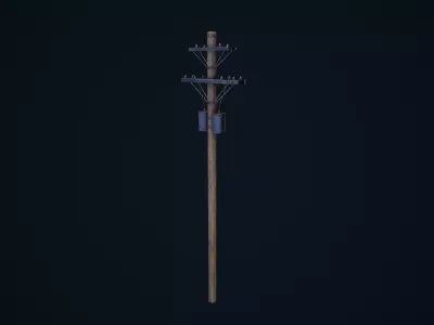 Power Pole Low-poly 3D model