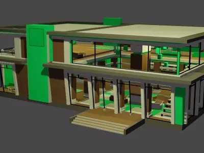 Green Cafe 3D model
