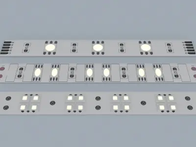 LED Strip Low-poly 3D model