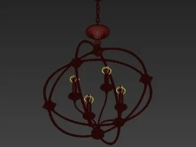 Bellario Orb Chandelier 3D model
