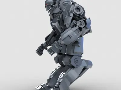 Skull Robot 3D model