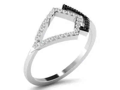 Diamond Ring For Women 3d Print Model 3D print model 28