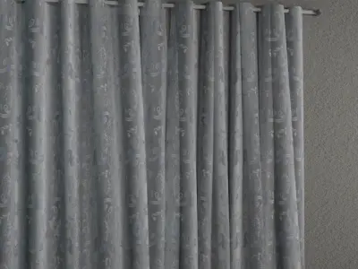 Curtin curtain Free low-poly 3D model