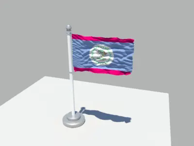 Belize Flag 3D model