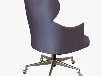 Custom made leather office armchair 3D model