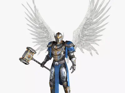 Angel Knight by Fear1ess Low-poly 3D model