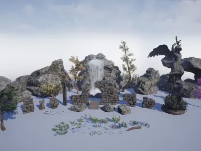 Mountain Low-poly 3D model