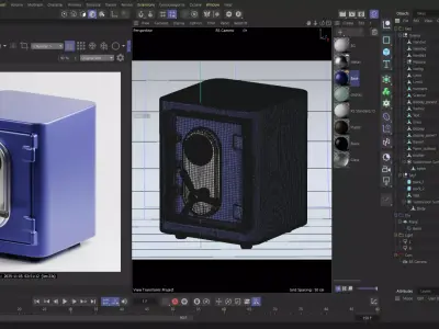 Clean stylized safe 3D model 3D model