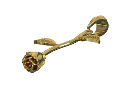 Plaque Long Stem Rose Symbol of Eternal Love  Nature gp0138 3D print model