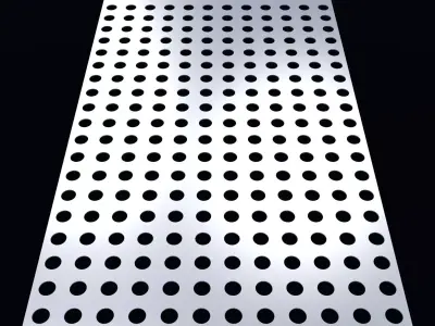 Perforated panel with 24 percent opening 25O67 3D model