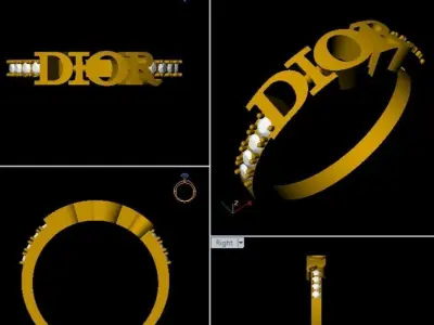 DIOR ring - 3d printable design 3D print model