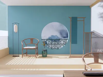 courtyard japanese - room 3D model