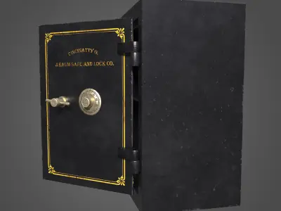 old safe Low-poly 3D model