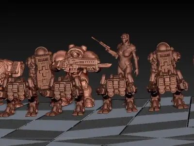 chess set  inspired from StarCraft  3D print model