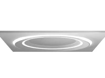 Modern GKL ceiling with lighting 3D model