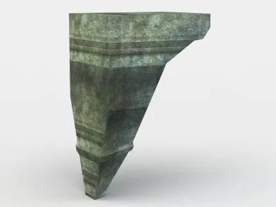 Fitting stone column Low-poly 3D model