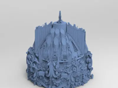 Ocean Cyberpunk Tower 5 3D model