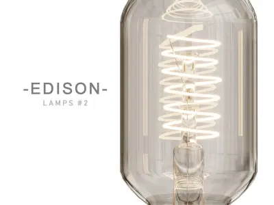 Edison lamps collection 3D model