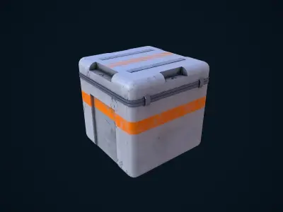 Sci-Fi Crate Low-poly 3D model