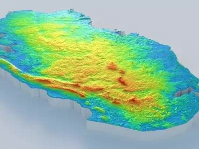 Qatar Terrain Country 3D model