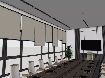 Modern Conference Room 3D Model 3D model