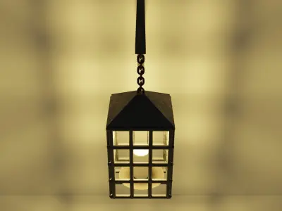 Medieval lantern 3D model purchase