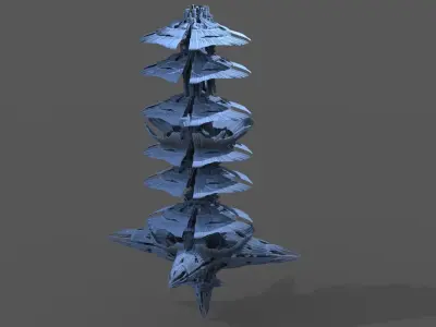 Lily art deco Tower   3D model