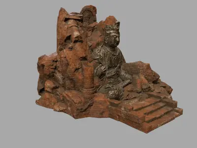 buda 3 rock Low-poly 3D model