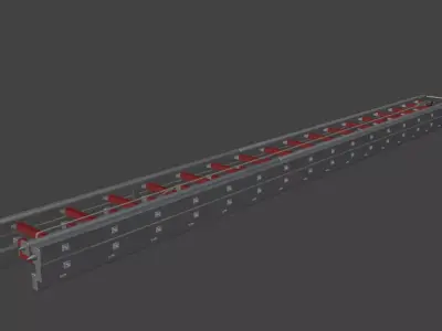 Feuerwehr 3-Teilige Schiebleiter 3D model