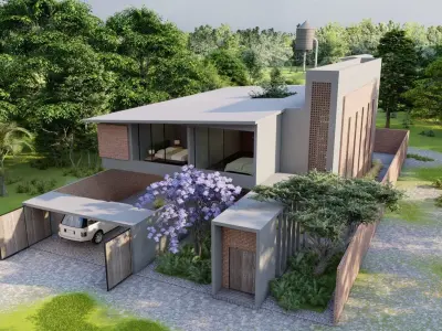 Revit modern house 3D model