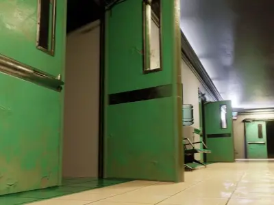 hospital scene with pbr game ready assets 3D model