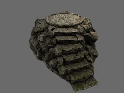 stairway 02 Low-poly 3D model