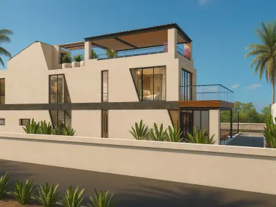  Villa - Modern House With Pool - 2 Bedroom 3D model