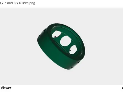 Men Ring with Three ovals Cut Center Stone 3D print model