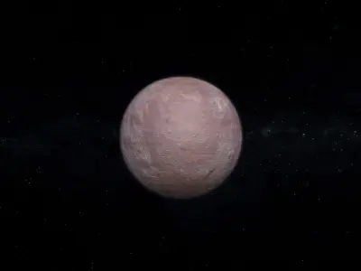 Dwarf Alien Planet or Moon 03 Low-poly 3D model