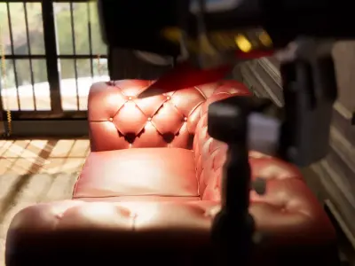 Interior Scene Showcases a Luxurious Living Room 3D model
