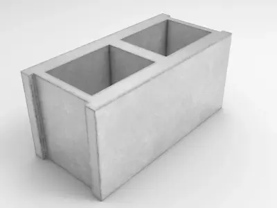 Cinder Block Pack Low-poly 3D model