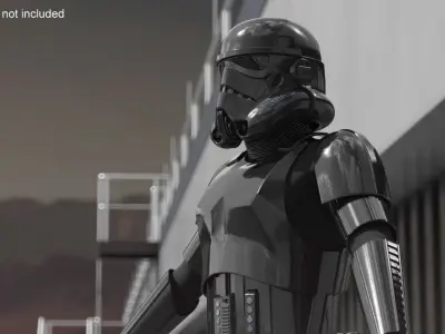  Star Wars Shadow Trooper and Blaster A-Pose 