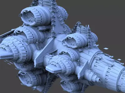 Star Freighter Villain base 3 3D model