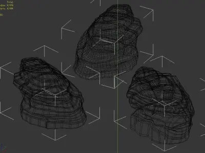 Desert - Mountain - Wind Stone 02 3D model