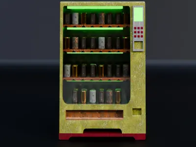 Vending machine Low-poly 3D model 3