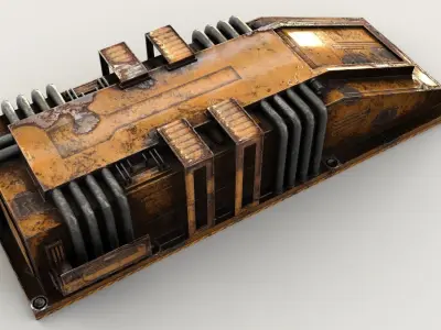 Sci-fi detail 02 Low-poly 3D model