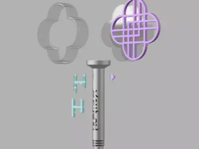 Kpop Demon Hunters Light Stick Huntrix 3D print model