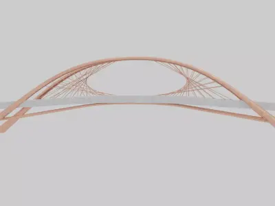 Bridge Low-poly 3D model 5