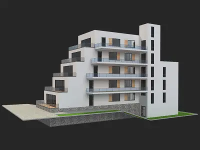Apartment Building 20 3D model
