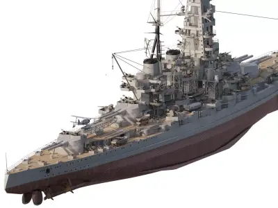 IMPERIAL JAPANESE NAVY 1940s KONGO CLASS BATTLESHIP 3D model
