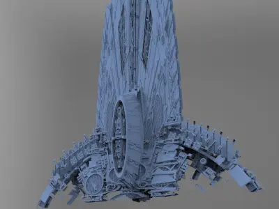 Sci-Fi City dystopia City Ruin Tech 6  3D model