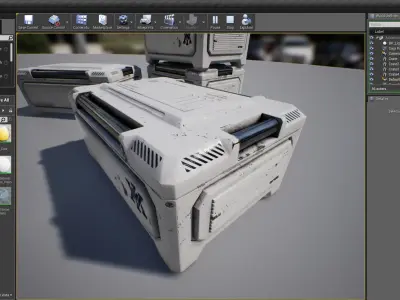 Sci-fi Crate Game Ready Low-poly 3D model